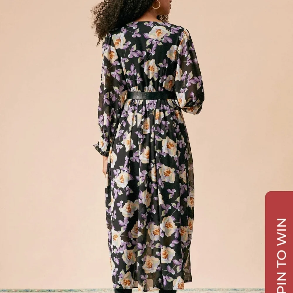FLORAL RUFFLE DRESS - Picture 3 of 11
